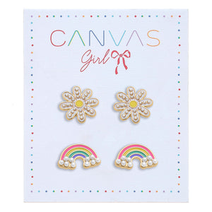 Madeleine Rainbow and Daisy Children's Earrings to