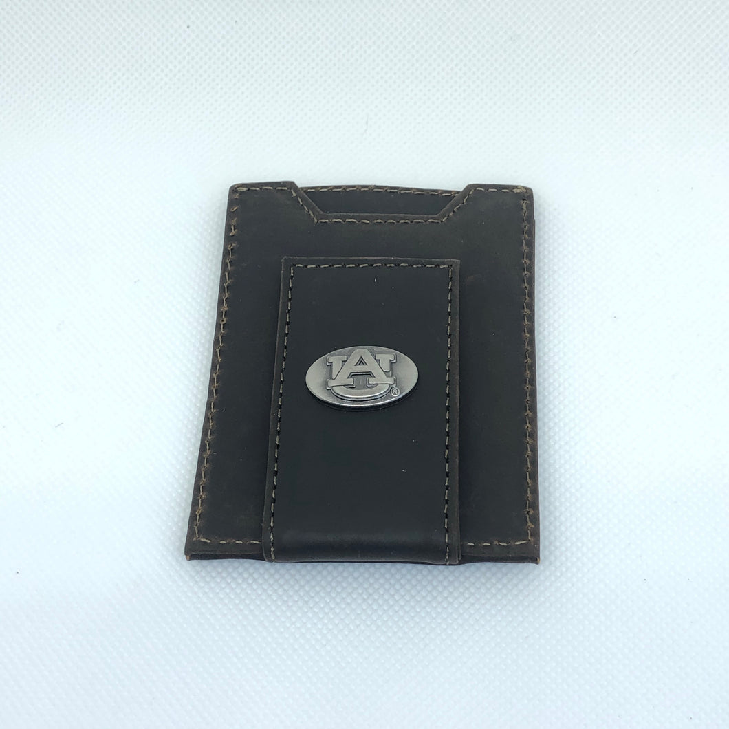 Wallet - Leather Front Pocket with Metal concho